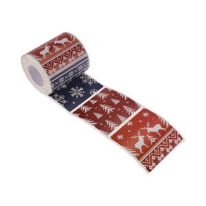 Unique Bargains Christmas Stickers for Ceramic Glass Metal Paper Plastic Peel Green Coffee Color White Red 1Pcs - 1 of 4