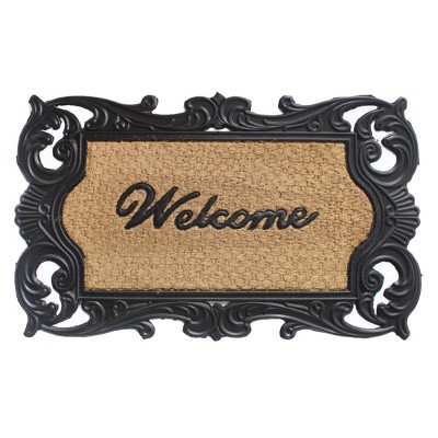 RugSmith Natural Moulded Rubber Welcome Irongate Doormat