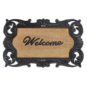 RugSmith Natural Moulded Rubber Welcome Irongate Doormat - 1 of 4