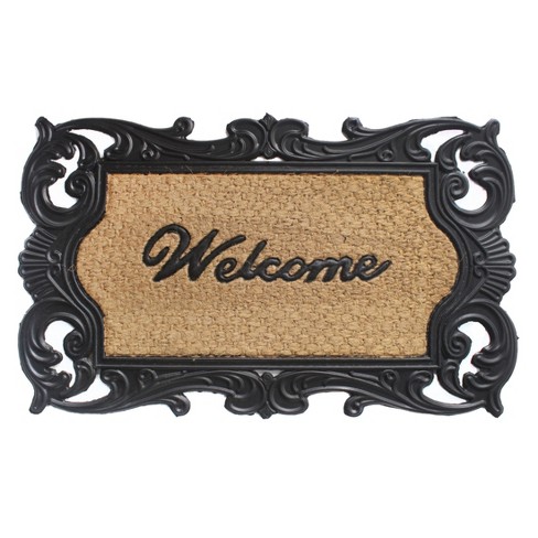 RugSmith Natural Moulded Rubber Welcome Irongate Doormat - image 1 of 4