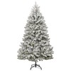 vidaXL Artificial Hinged Christmas Tree - Lifelike PVC Tips with Flocked Snow, Durable Metal Stand, Easy Assembly, - 3 of 4