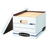 Bankers Box Storage File Letter/Legal 12"x10"x15" 8pk White - Fellowes