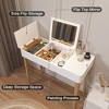 PAGED Makeup Vanity Desk with Lights Vanity Desk with Mirror, Socket, Dimmable LED Light for Bedroom, Powder Room, Living Room - 2 of 4