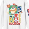 Looney Tunes Bright Holidays Crew Neck Long Sleeve White Adult Sweatshirt - 2 of 4