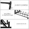 3 Tier Barbell Storage Rack, 1000 LB Capacity Dumbbell & Kettlebell Stand with Adjustable Height, Black - 4 of 4