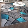 Emma and Oliver Contemporary Abstract Geometric Olefin Accent Rug in Gradient Shades with Natural Jute Backing - 3 of 4