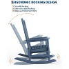 Adirondack Outdoor Rocking Chair - All Weather HDPE Plastic, Wide Armrests, Classic Fire Pit Chair, Easy to Install, Supports 380LBs - 4 of 4