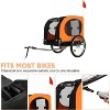 Dog Bike Trailer, Supports Up to 88 Lbs, Pet Stroller Cart Bicycle Carrier with Easy Folding Cart Frame, Quick Release Wheel - 2 of 4
