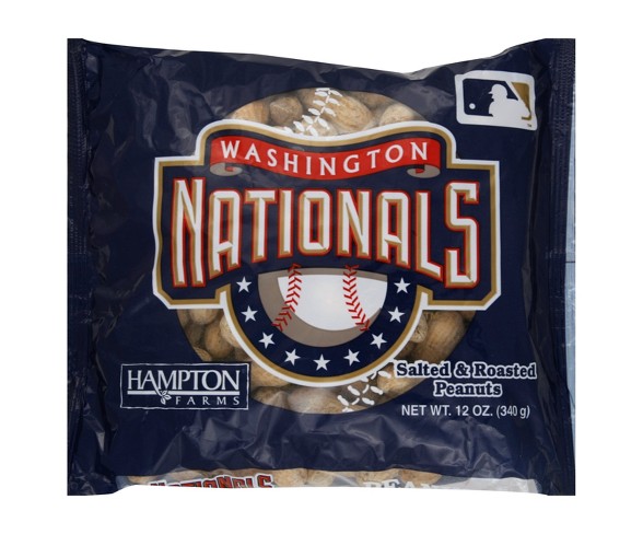 Hampton Farms Washington Nationals Unsalted In-Shell Roasted Peanuts - 12oz