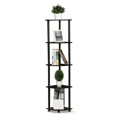 Kids' Corner 5-Tier Dark Walnut Wood Display Shelving Unit