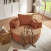 KTMBDW Chenille Swivel Armchair, Accent Barrel Round Sofa Chairs with 3 Removable Pillows, Upholstered Moden Reading Chair for Living Room Bedroom - 2 of 4