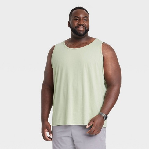 Men's Big & Tall Standard Fit Tank Top - Goodfellow & Co™ Light Green 4xlt  : Target