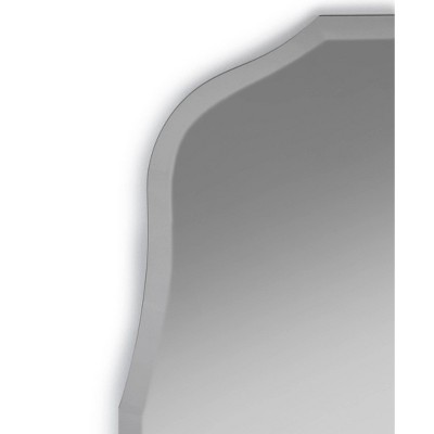 15" x 24" Silhouette Frameless Beveled Glass Decorative Wall Mirror Silver - Alpine Art & Mirror