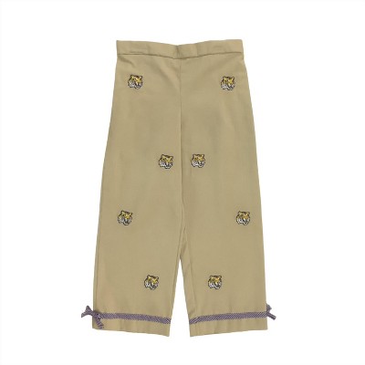Girl ' LSU Collegiate Hand Embroidered Pants - Vive La Fete