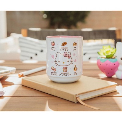 Hello Kitty Asian Ceramic Tea Cup with Dessert Icons