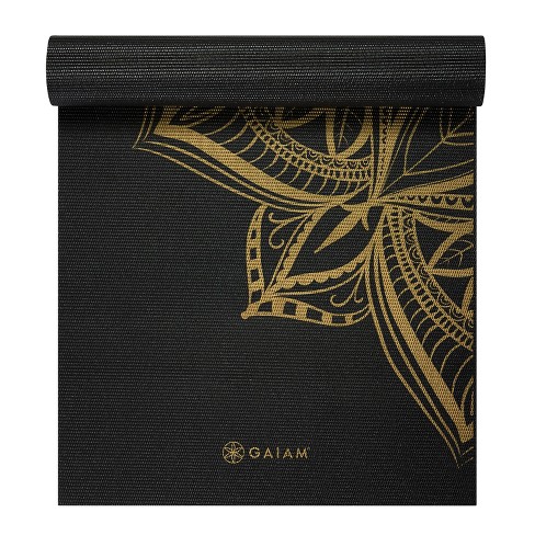 Gaiam 6mm Metallic Yoga Mat Black Target