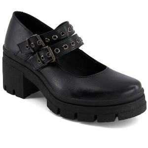 Andrea Women's Heeled Double Strap Mary Janes 90816 - 1 of 4