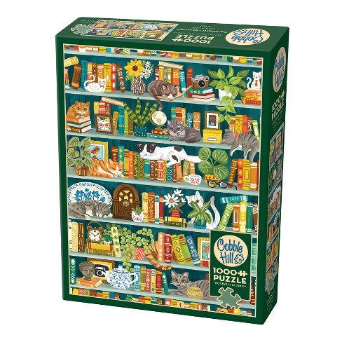 Cobble Hill: The Purrfect Bookshelf 1000 Piece Puzzle : Target