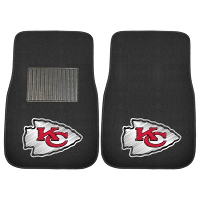 NFL Kansas City Chiefs Embroidered Car Mat Set - 2pc