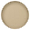 HomeRoots 15" Taupe Faux Wicker Round Serving Tray - 4 of 4