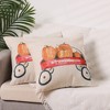 Unique Bargains Fall Pumpkin Daily Decor Cotton Linen Pillow Covers 2 Pcs - 2 of 4