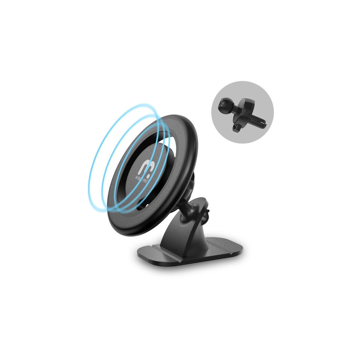 MyBat Pro 3-in-1 Magnetic Car Mount – Hands-Free Phone Holder for Car - Black