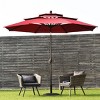 Tangkula Outdoor Auto-tilt Patio Market Umbrella W/ Double Vented - 2 of 4