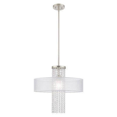 Livex Lighting Bella Vista 1 - Light Chandelier in  Brushed Nickel