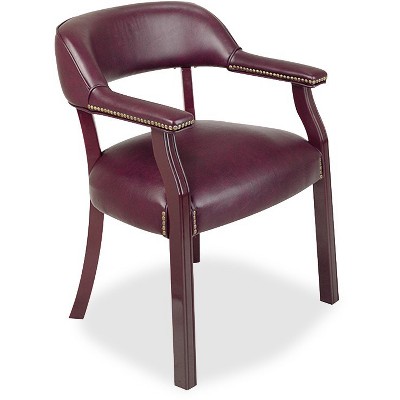 Lorell Captain Chair Wrap Around Back 26"x24"x30-3/4" Burgundy 60600