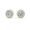 18k Gold Plated Halo Stud Earrings with Simulated Diamonds Gift for Women - 3 of 4