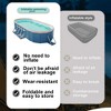 NAYSAYE Above Ground Pool PVC Folding Pool Strong Build Easy Setup for Outdoor Patio Garden Use, Blue and Gray, 61.81"*19.69"*21.61" - 4 of 4