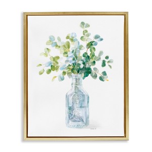 Stupell Industries Flower Jar Still Life Painting Floating Frame Canvas Art - 1 of 4