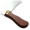 Handy Housewares 10-inch Curved Stainless Steel Blade Chopping Knife with Double Wooden Handles - 2 of 3