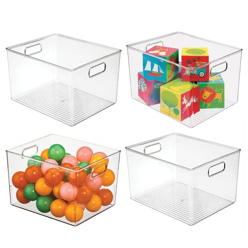 Ecr4kids Letter Size Tray with Lid, Storage Bin, Assorted, 10-Piece