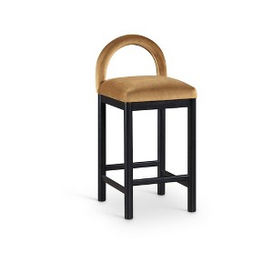 Meridian Furniture,Conrad Saddle Velvet Counter Stool - 1 of 4