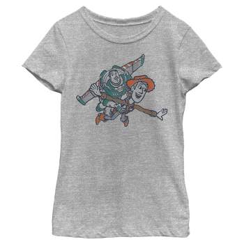 Girl's Toy Story Buzz Lightyear Comic Cover T-shirt - Light Pink ...