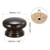 Unique Bargains Round Wood Drawer Cabinets Knobs and Pulls with Screws 8 Pcs - 2 of 4