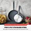 Bobby Flay 2pk (8" and 10") Stainless Steel Ceramic Nonstick Fry Pan Set - 3 of 4