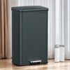Kitchen Trash Can, 10.5 Gallon (40 L) Garbage Can, Large Step Trash Bin with Lid, Stainless Steel, Soft Close, 15 Trash Bags Included - 2 of 3