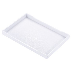Unique Bargains Plastic Wood Texture Reusable Serving Tray 1 Pc - 1 of 4