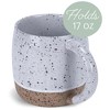Elanze Designs Speckled Raw Bottom 17 ounce Ceramic Mugs Pack of 2, White - 2 of 4