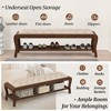 Arceso Bedroom Bench, 49" End of Bed Bench with Shelf, PU Leather Upholstered Entryway Bench with Wooden Legs, Storage Ottoman Bench for Bedroom - 2 of 4