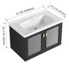 ChicFurnit Bathroom Vanities Modern Vanity with Sleek Design and Ample Storage for Bathroom Spaces, Black,31.9”*18.7”*20.7" - 2 of 3