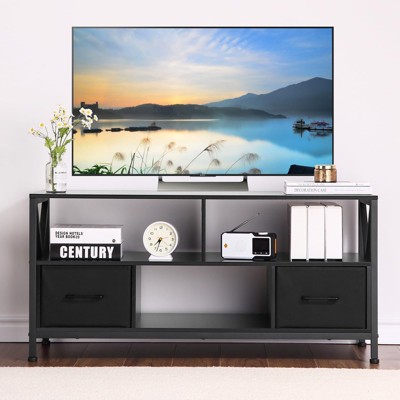 Homhougo TV Stand for TVs up to 50" Black