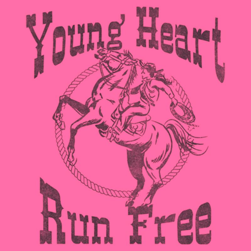 Girl's Lost Gods Young Heart Run Free Cowgirl T-Shirt, 2 of 4