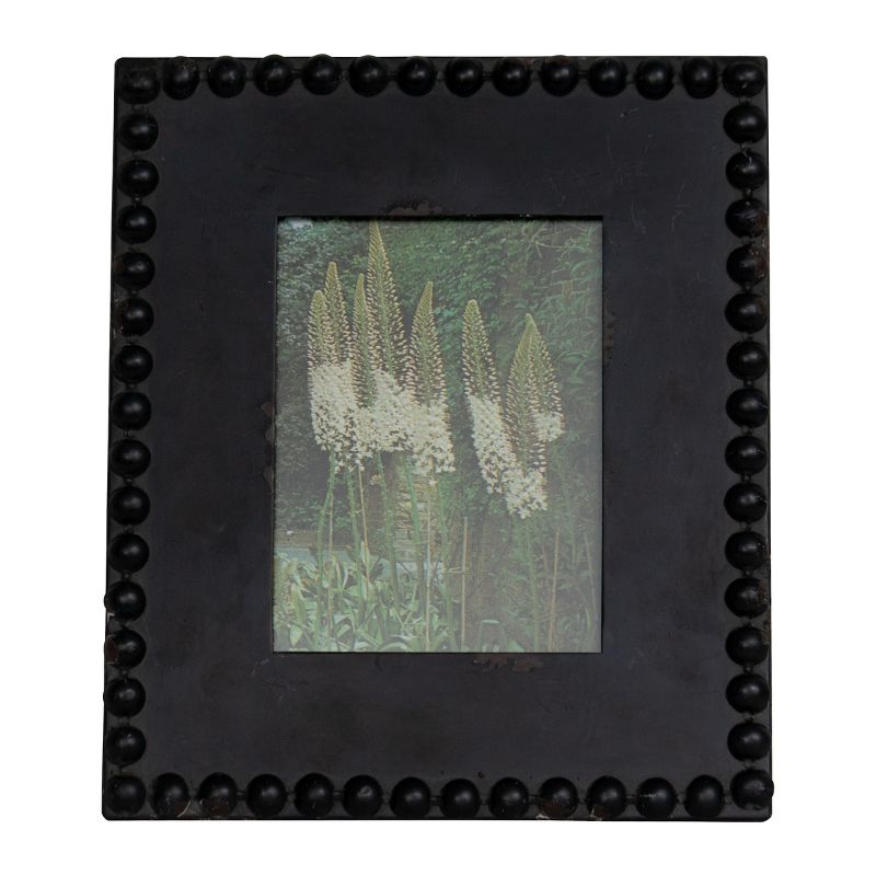 Beaded 5x7 Inch Metal Decorative Picture Frame - Foreside Home & Garden, 1 of 8