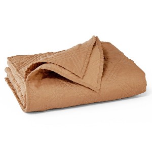 Linen Front/Cotton Back Quilted Throw - Levtex Home - 1 of 4