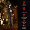 4.3' Outdoor Halloween Decoration Animatronic Guitar-playing Grim Reaper, Sound and Motion Activated Animated Prop with Light Up Eyes & Guitar Music - 4 of 4
