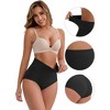 INSPIRE CHIC Women's High-Waisted Tummy Control Butt Lifting Seamless Solid Body Control Panties 2 Packs - 3 of 4