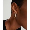 Molenia 14K Gold Plated Huggie Hoop Earrings, 925 Sterling Silver Stud Earrings with Blue Accents Lightweight Large Fashion Jewelry Gifts for Women - 4 of 4